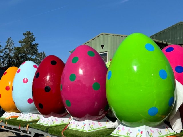 Giant Easter Eggs for easter trail