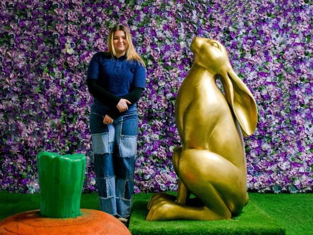 Easter Golden Bunny Prop Odin Events