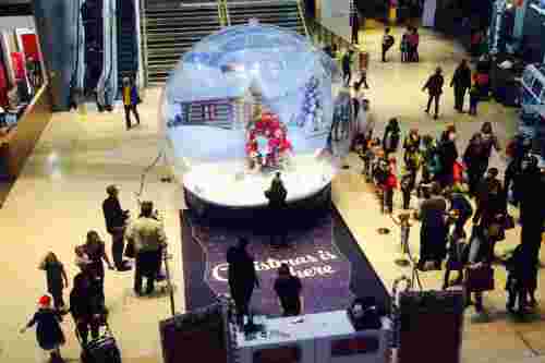 Giant snow globe at Bluewater Shopping Centre