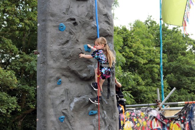 Mobile Climbing Wall Hire at Glastonbury Festival
