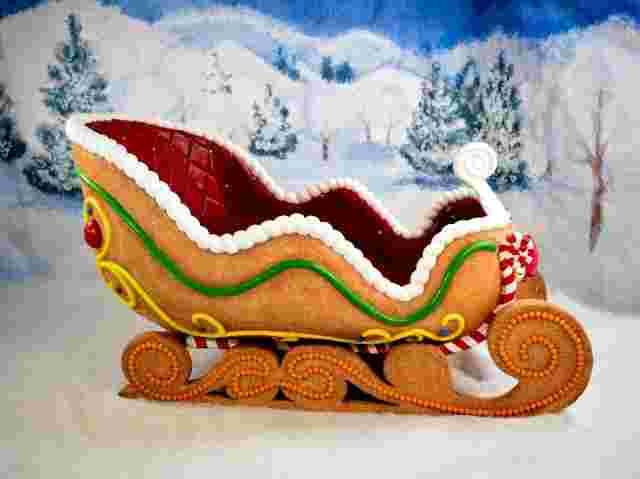 Gingerbread sleigh prop, Odin Events