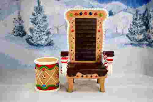 Gingerbread 'throne' prop hire, Odin Events